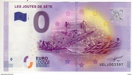 2017-1 FRANCE BILLET TOURISTIQUE 0 EURO SOUVENIR N°UELJ003389 LES JOUTES DE SETE - Prove Private