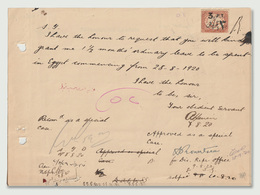 Egypt - 1920 - Rare Document / Revenue - FAGGALA, Cairo - 1915-1921 Protectorado Británico