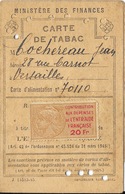 Carte De Tabac (d'alimentation) - Ministère Des Finances (Cochereau Jean) - Documenti