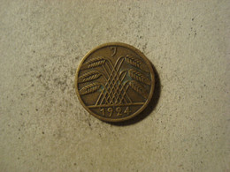 MONNAIE ALLEMAGNE 5 REICHSPFENNIG 1924 J - 5 Renten- & 5 Reichspfennig