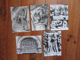 Lot De 5 Cartes De Neuilly En Donjon ( Allier)  Tympan De L'Eglise  Adam Et Eve - 5 - 99 Cartes