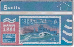 Nº 31 TARJETA DE GIBRALTAR DE UN SELLO CON UN BARCO NUEVO-MINT (SHIP-STAMP) - Gibraltar