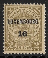 Luxembourg 1916  Prifix Nr. 105 - Prematasellados