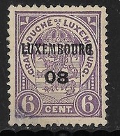 Luxembourg 1908  Prifix Nr. 59 - Vorausentwertungen