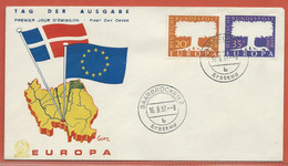 SARRE N°384/85 FDC EUROPA - FDC