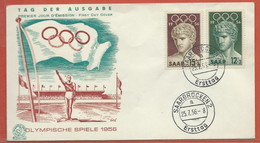 SARRE N°353/54 FDC JEUX OLYMPIQUES - FDC