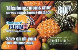 ANTILLES FRANCAISES - Prepaid - Outremer Telecom - 80 FF - 160 Unités -  Fruits Locaux - Antilles (French)