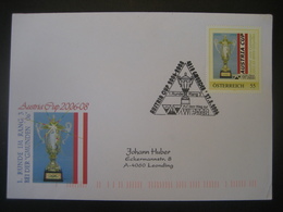 Österreich- WIPA08 Austria Cup Beleg Echt Gelaufen Mit Personalisierter Marke - Covers & Documents