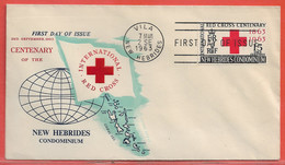 NOUVELLES HEBRIDES FDC DE 1963 DE VILA CROIX ROUGE - FDC