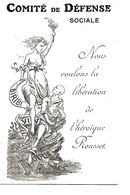 AFFAIRE Aernoult/Rousset-COMITE DE DEFENSE SOCIALE-Libertaire-Justice Militaire-ANARCHISME - TTB - Rare - Evènements