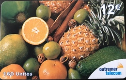 ANTILLES FRANCAISES - Prepaid - Outremer Telecom - 12 Euros - Fruits Locaux - Antillas (Francesas)