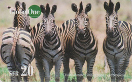 Télécarte SUISSE GLOBAL ONE - ANIMAL - ZEBRE ZEBRES - ZEBRA Switzerland  Phonecard - 184 - Zwitserland