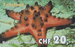 Télécarte SUISSE TELELINE - ANIMAL - ETOILE DE MER - SEA STAR Switzerland Phonecard - SEESTERN - Zwitserland