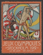 Stockholm 1912 Summer Olympics Olympic Games FLAG Flags LABEL CINDERELLA VIGNETTE - FRANCE - Zomer 1912: Stockholm