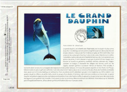 " LE GRAND DAUPHIN " Sur Feuillet CEF 1er Jour De 2002 N° 1599 N° YT 3486 En Parfait état ! - Dauphins