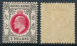 Hong Kong 2 $ 1910 / Negro Y Carmin */NH 91e - Ongebruikt