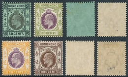 Hong Kong Eduardo VII 1911 (4 Valores) **/* 95/98 - Ungebraucht