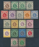 Hong Kong George V 1921-37 / Serie Completa 19 Valores 1,2,3 Y 5 $ En Usado Res - Unused Stamps