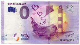 2017-2 FRANCE BILLET TOURISTIQUE 0 EURO SOUVENIR N°UEGZ003231 BERCK SUR MER - Pruebas Privadas