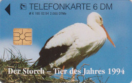 Télécarte NEUVE NSB Allemagne - Animal - OISEAU - CIGOGNE BLANCHE - WHITE STORK BIRD MINT Phonecard - STORCH 4538 - Other