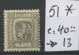 6 Aur.  Yv. 51 *. Cote 40,- E - Unused Stamps