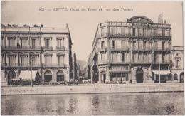 CP  SETE CETTE Quai De Bosc Et Rue Des Postes - Sete (Cette)