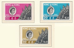 Hong Kong Centenario Sello 1949 (3 Sellos) **/MNH 191/93 - Ungebraucht