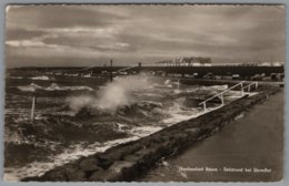 Büsum - S/w Südstrand Bei Sturmflut - Buesum