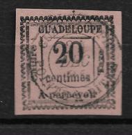 Guadeloupe Taxe N°9 Oblitéré Variété Impression Dédoublée.Voir Scan. - Used Stamps