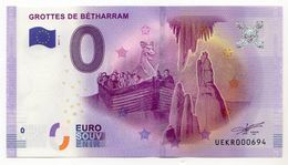 2017-1 FRANCE BILLET TOURISTIQUE 0 EURO SOUVENIR N°UEBW000671 GROTTES DE BETHARRAM Numéro < à 1000 - Pruebas Privadas