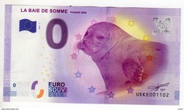 2017-1 FRANCE BILLET TOURISTIQUE  0 EURO SOUVENIR N°UEKE001183 LA BAIE DE SOMME Phoque Gris - Privéproeven