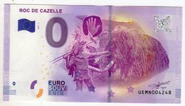 2017-1 FRANCE BILLET TOURISTIQUE 0 EURO SOUVENIR N°UEMN004246 ROC DE CAZELLE - Essais Privés / Non-officiels