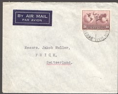 Airmail Letter To Switzerland 1/6 Hermes  SG 153a - Covers & Documents