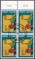 UNO WIEN 1982 Mi-Nr. 23 Viererblock O Used - Aus Abo - Oblitérés