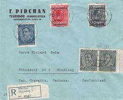 Yougoslavie - Lettre Recom De 1934 ° - Oblit Maribor - Exp Vers Röhrsdorf -  - Cachet De Röhrsdorf - Lettres & Documents