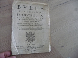 Bulle Pape Innocent X Pour Indiction Et Célébration Jubilé 1650 16 Pages Désolidarisées - Religión & Esoterismo