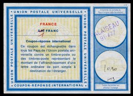 FRANCE  International Reply Coupon / Coupon Réponse International - Buoni Risposte