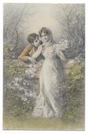 Cpa: ILLUSTRATEUR - WICHERA Couple D'Amoureux, Fleurs - M.M. Vienne - Munk 1912  N° 517 A - Wichera