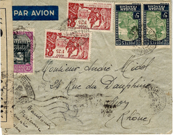 1942- Enveloppe Par Avion De Bamako  Affr. 13,40 F  -censure Française W K 3 De Marseille - Lettres & Documents