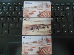 SET OF 3 TELECARDS 2X100 UNITS 1X200 UNITS PLEASE SEE SCAN FOR DETAILS - Bahrein