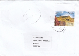 GOOD ISRAEL Postal Cover To ESTONIA 2019 - Good Stamped: Mount Karakom - Cartas & Documentos