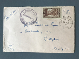 Algérie, Lettre FM - Grand Cachet Escadre Aérienne - De Maison Blanche - Manque Rabat - (B1968) - Cartas & Documentos