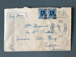 Algérie, Lettre FM - Grand Cachet Escadre Aérienne - De Maison Blanche - Manque Rabat - (B1969) - Storia Postale