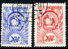 ALBANIA 1960 World Democratic Youth Used   Michel 615-16 - Albania