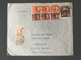 Tunisie N°251, 252 Et 264 Sur Lettre - TAD TUNIS COLIS POSTAUX + Vignette Douane Au Verso - (B1995) - Cartas & Documentos