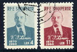 ALBANIA 1960 Lenin 90th Birthday Set Used.  Michel 597-98 - Albanie