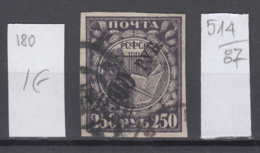 87K514 / 1922 - Michel Nr. 180 - Overprint 7500 / 250 R. , Leier , Buch , Destillationskolben , Used ( O ) Russia Russie - Used Stamps