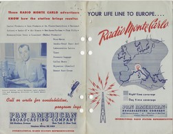 Vieux Papiers Monaco Publicite RADIO MONTE CARLO ANNEES 1940 - Advertising