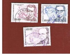 TURCHIA (TURKEY)  -  SG  3501.3504  -  2002  PERSONALITIES      - USED - Gebraucht