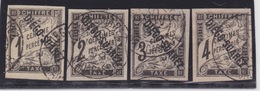 DIEGO - SUAREZ - COLONIES FRANCAISES - TAXES N° 3 à 6. OBLITERES.  Cote :  300€. - Used Stamps